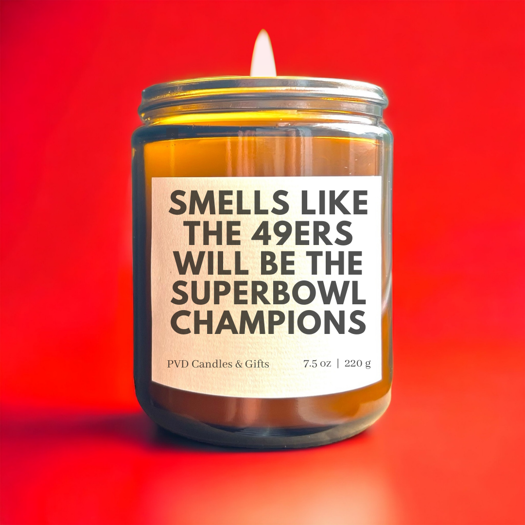 49ers Superbowl Champions Candle