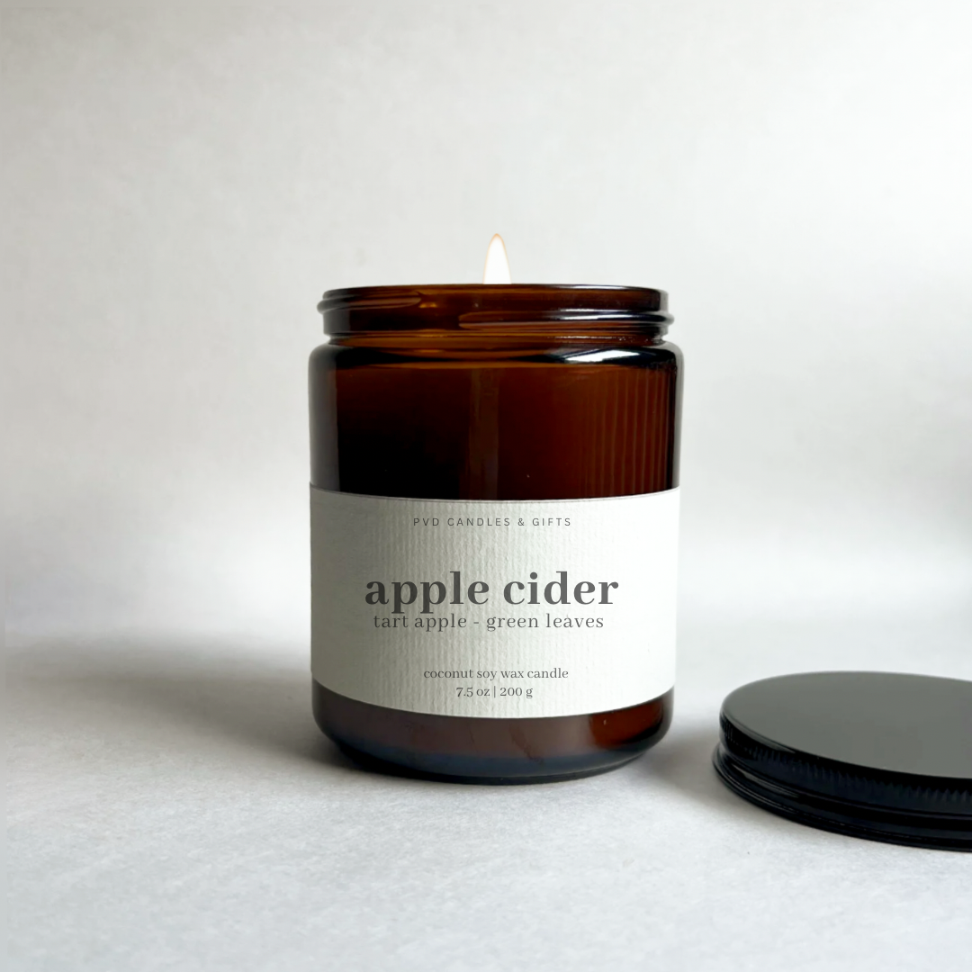 apple cider coconut soy wax candle