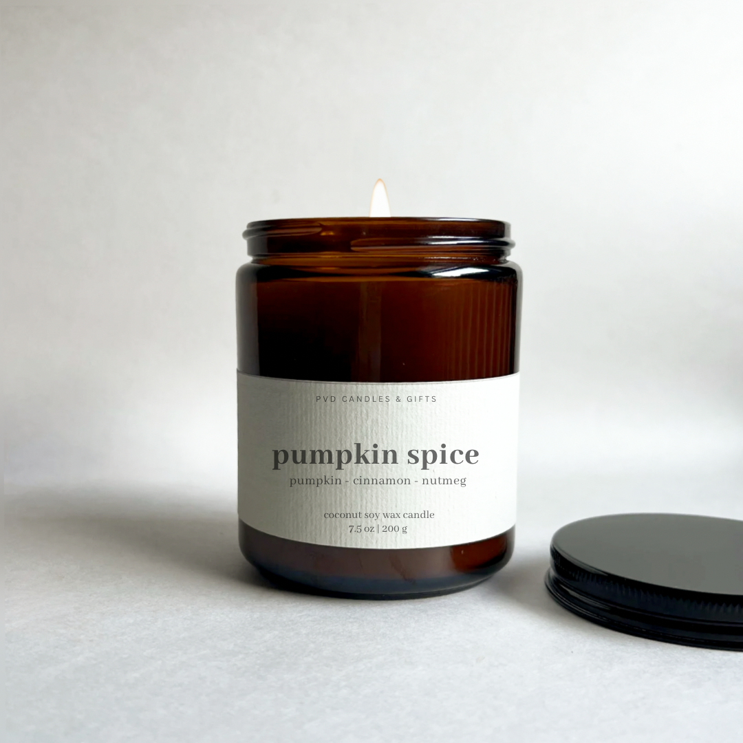 pumpkin spice coconut soy wax candle