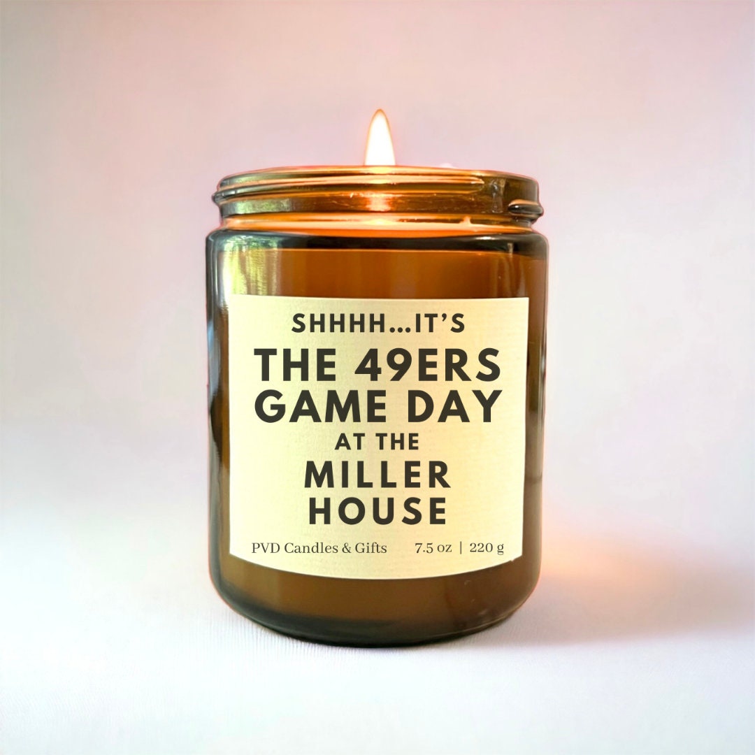 Personalized San Francisco 49ers Home Decor Football Candle Game Day Gift 49er Faithful NFL Fan 49ers Fan Gift Unique Aesthetic Sports Decor