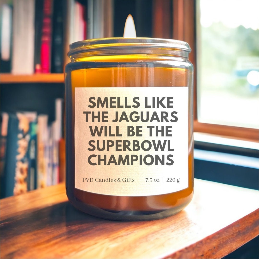 Jacksonville Jaguars Home Decor Football Candle Game Day Gift NFL Fan Gifts Duval Unique Aesthetic Sports Decor Modern