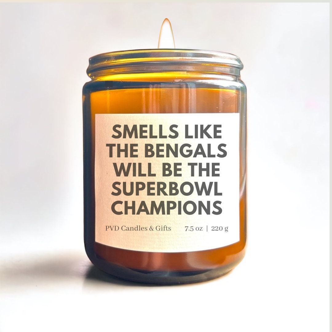 Cincinnati Bengals Home Decor Football Candle Game Day Gift Who Dey Bengals Fan Gift Unique Aesthetic Sports Decor