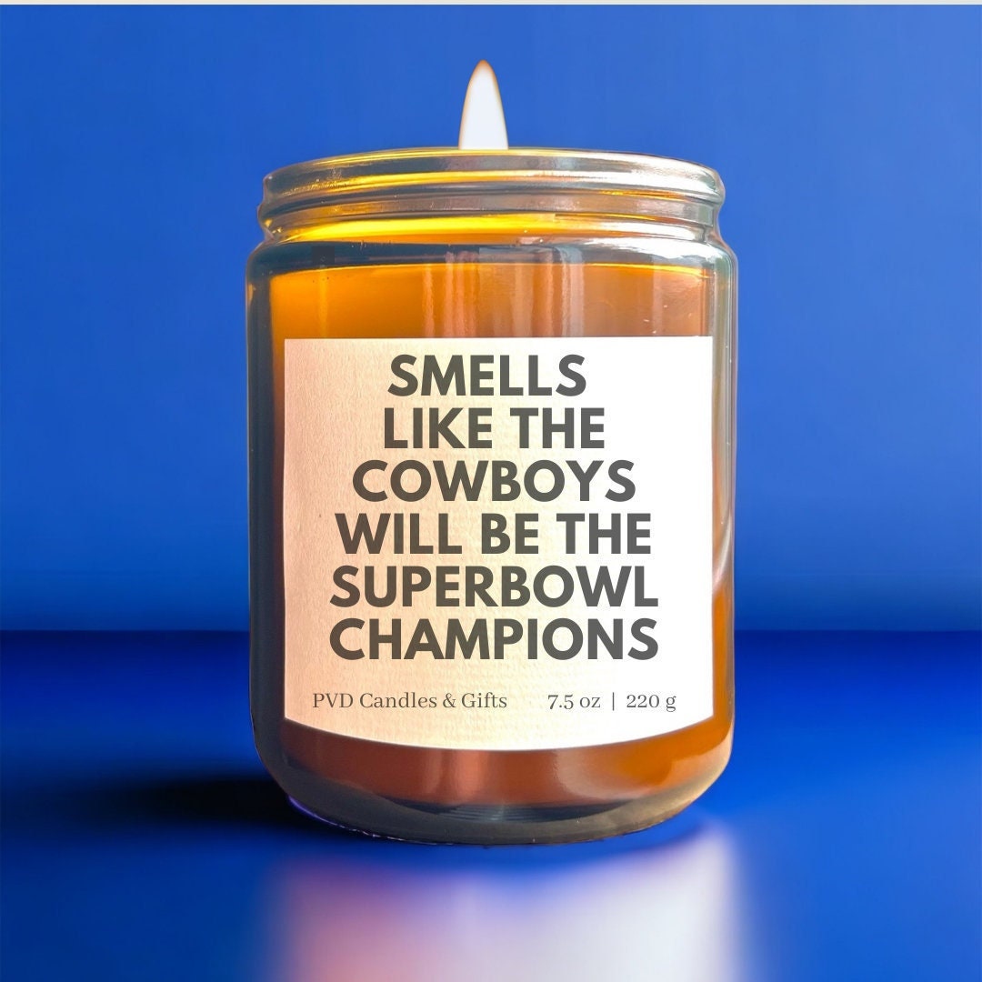 Dallas Cowboys Home Decor Football Candle Game Day Gift NFL Fan Cowboy Nation Dallas Fan Unique Aesthetic Sports Decor