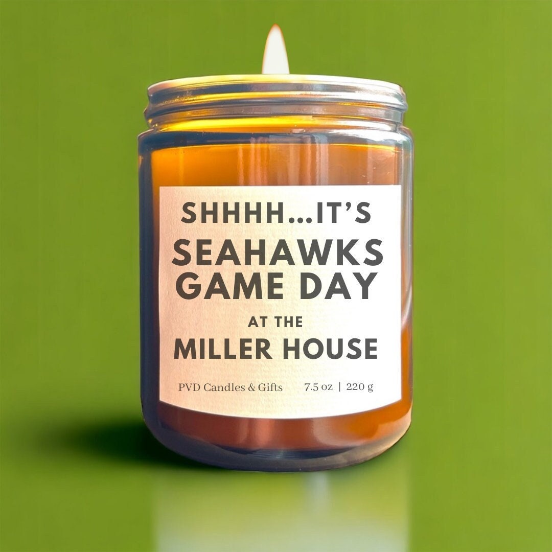 Seattle Seahawks Home Decor Football Candle Game Day Gift NFL Fan Gifts The 12s Seahawks Fan Unique Aesthetic Sports Decor Modern Home