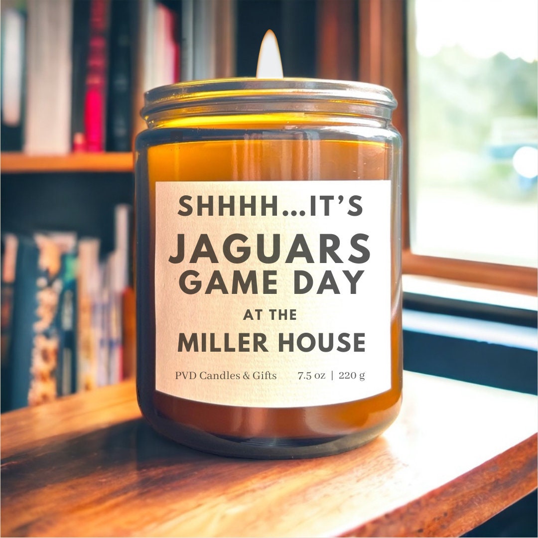 Personalized Jacksonville Jaguars Home Decor Football Candle Game Day Gift NFL Fan Gifts Jaguars Unique Aesthetic Sports Decor Jacksonville