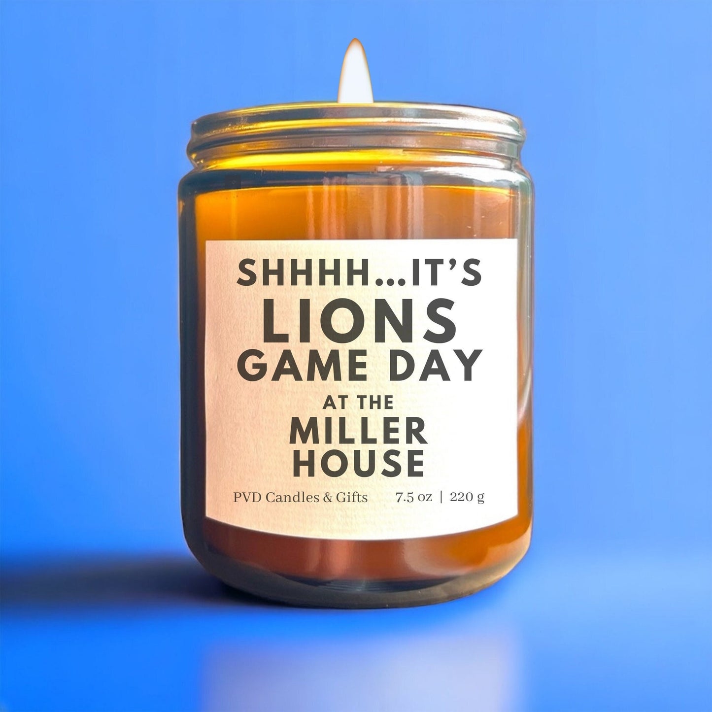 Personalized Detroit Lions Home Decor Football Candle Game Day Gift NFL Fan Detroit Lions Fan Gift Motor City Unique Aesthetic Sports Decor