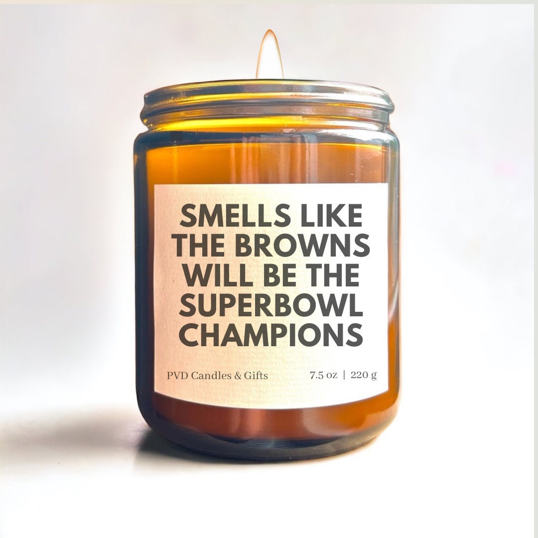 Personalized Cleveland Browns Home Decor Football Candle Game Day Gift Cleveland Browns Fan Gift Dawg Pound Unique Aesthetic NFL Decor