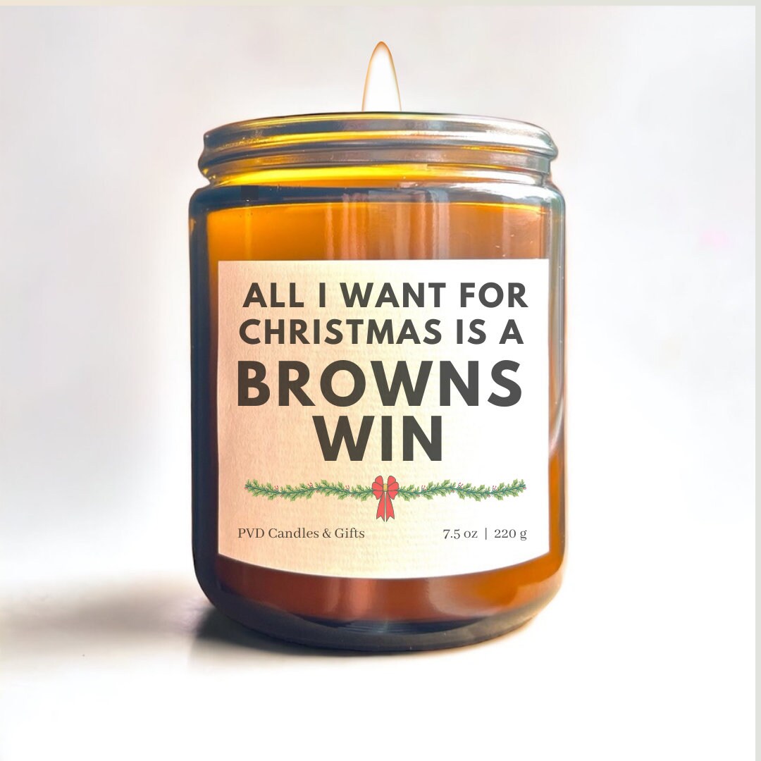 Personalized Cleveland Browns Home Decor Football Candle Game Day Gift NFL Fan Cleveland Browns Fan Gift Unique Aesthetic Sports Decor