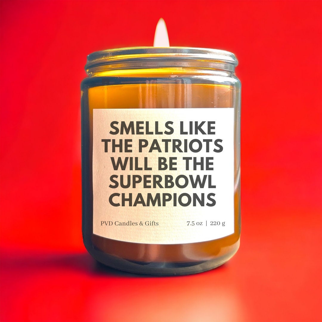 Gift for New England Patriots Home Decor Football Candle Game Day Gift NFL Fan Patriots Nation Pats Fan Unique Aesthetic Sports Decor