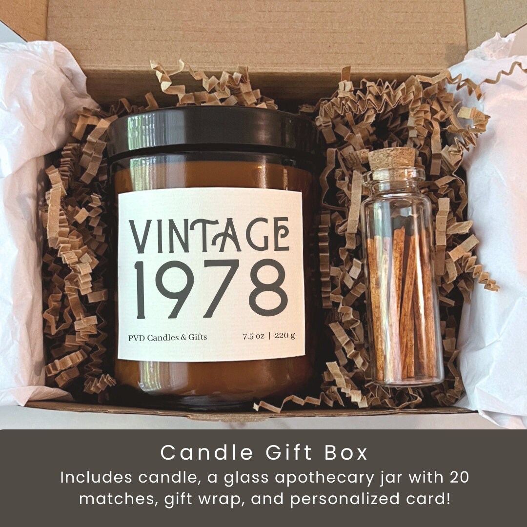 1978 Vintage Gift Box, 45th Birthday Best Friend, 45th Birthday Gift For Women, 45th Birthday Gift Mom, Vintage 1978 Candle, Self Care Box