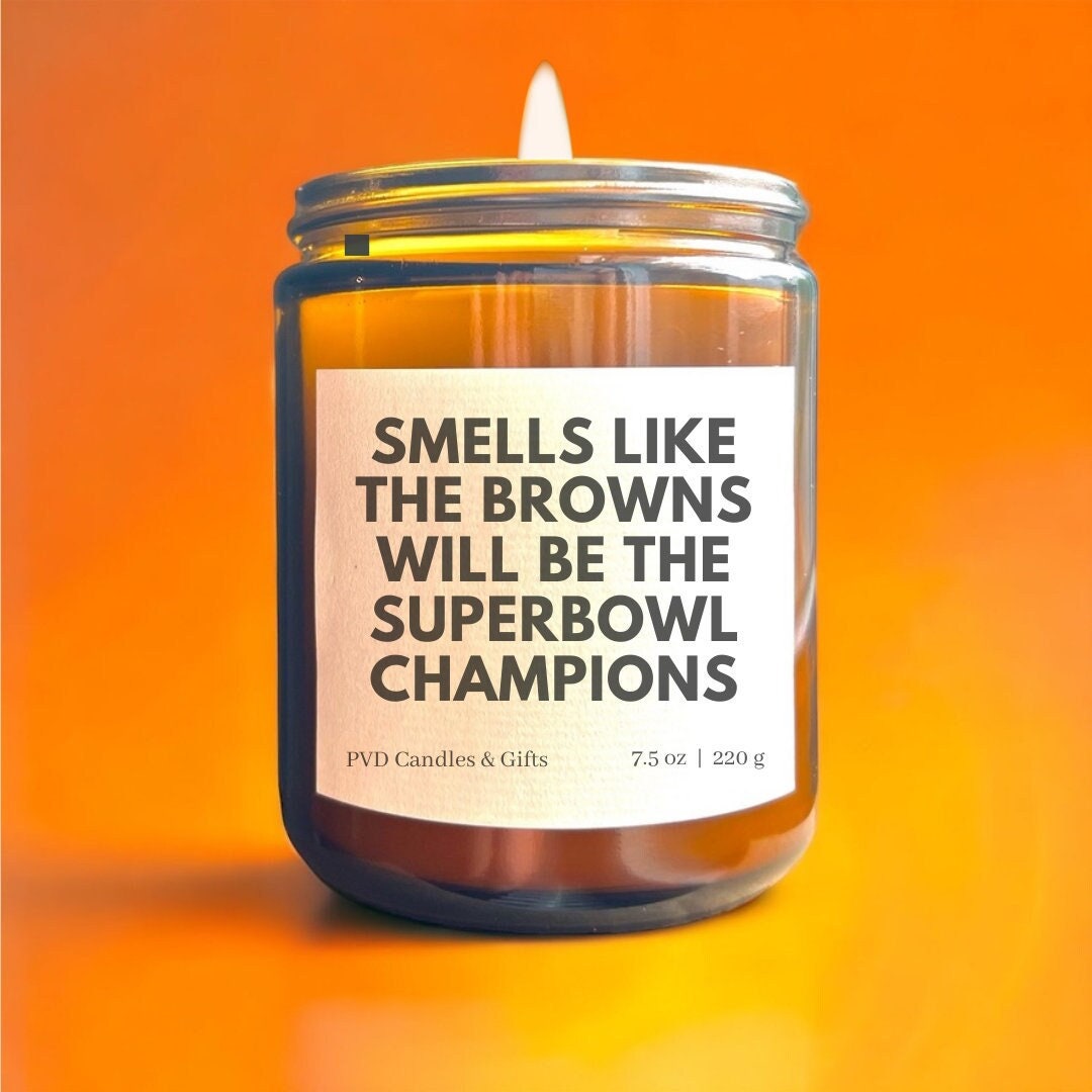 Personalized Cleveland Browns Home Decor Football Candle Game Day Gift Cleveland Browns Fan Gift Dawg Pound Unique Aesthetic NFL Decor