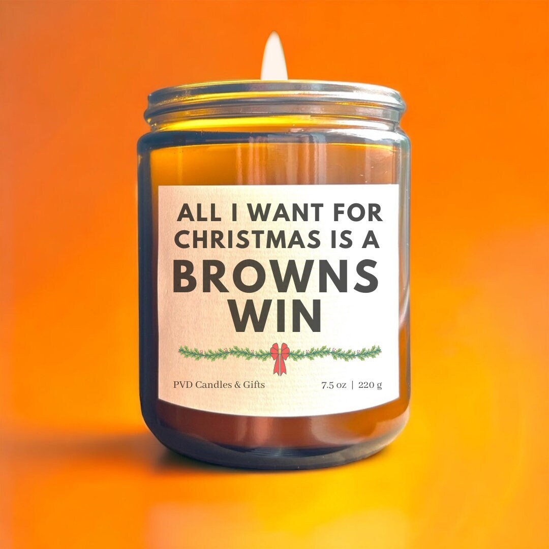 Personalized Cleveland Browns Home Decor Football Candle Game Day Gift NFL Fan Cleveland Browns Fan Gift Unique Aesthetic Sports Decor