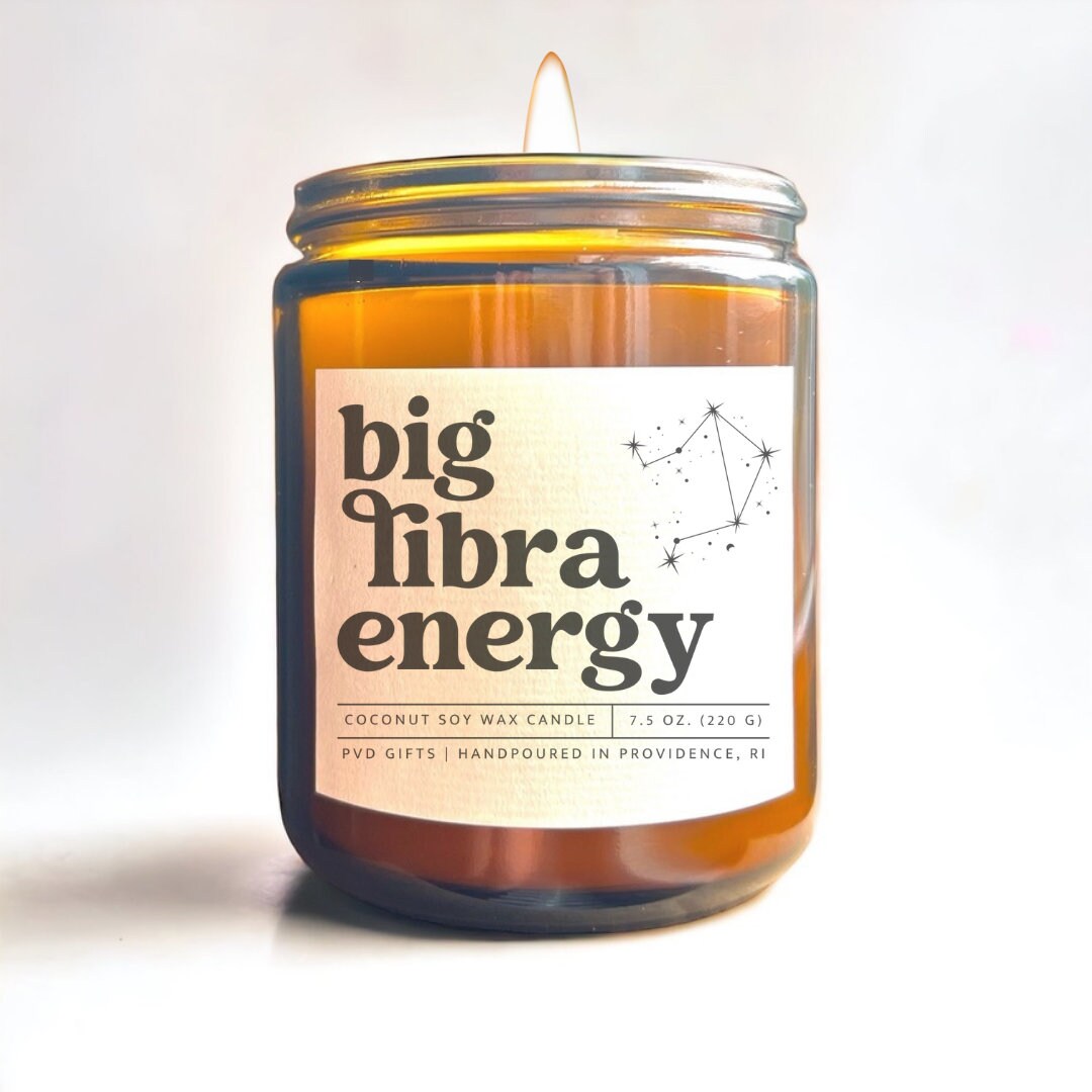 Zodiac Gift for Libra, Big Libra Energy, Libra Birthday Gift, Libra Star Sign Candle, Libra Zodiac Gift Candle, Libra Zodiac Self Care Box