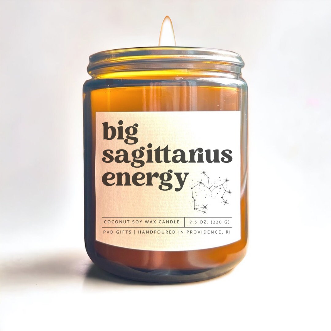 Sagittarius Gift Zodiac, Big Sagittarius Energy, Sagittarius Birthday Gift, Sagittarius Star Sign Candle, Sagittarius Self Care Box