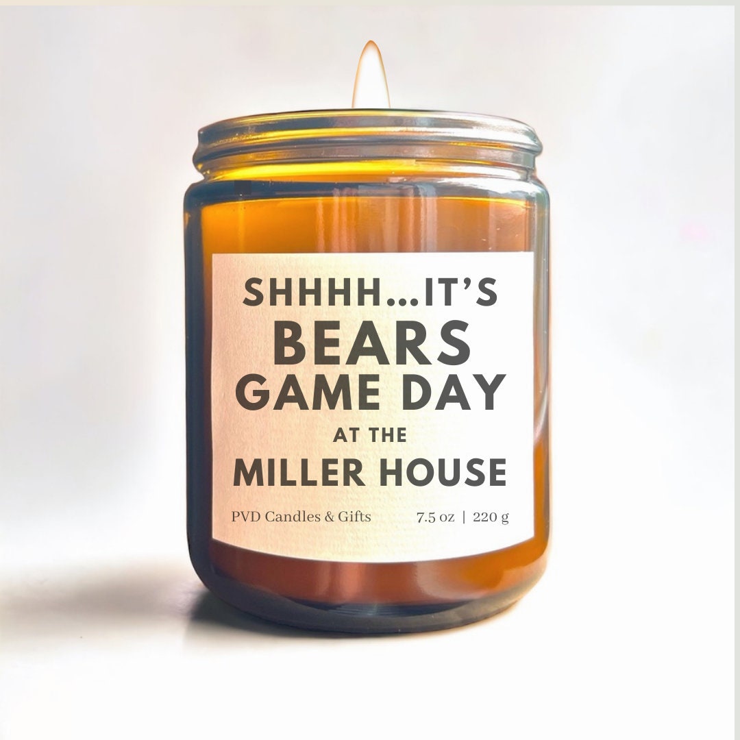 Personalized Chicago Bears Home Decor Football Candle Game Day Gift NFL Fan Da Bears Bears Fan Gift Unique Aesthetic Sports Decor