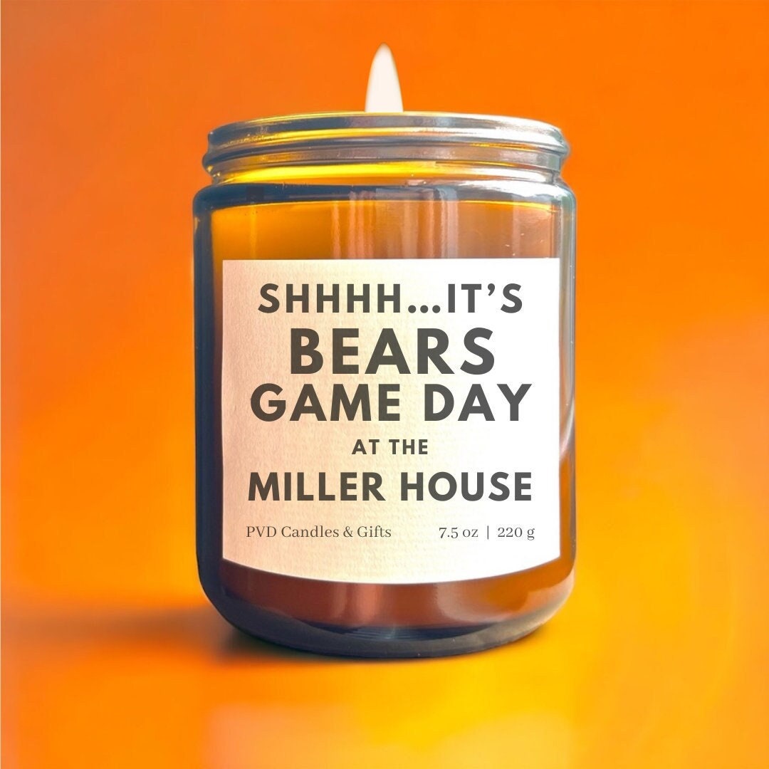 Personalized Chicago Bears Home Decor Football Candle Game Day Gift NFL Fan Da Bears Bears Fan Gift Unique Aesthetic Sports Decor