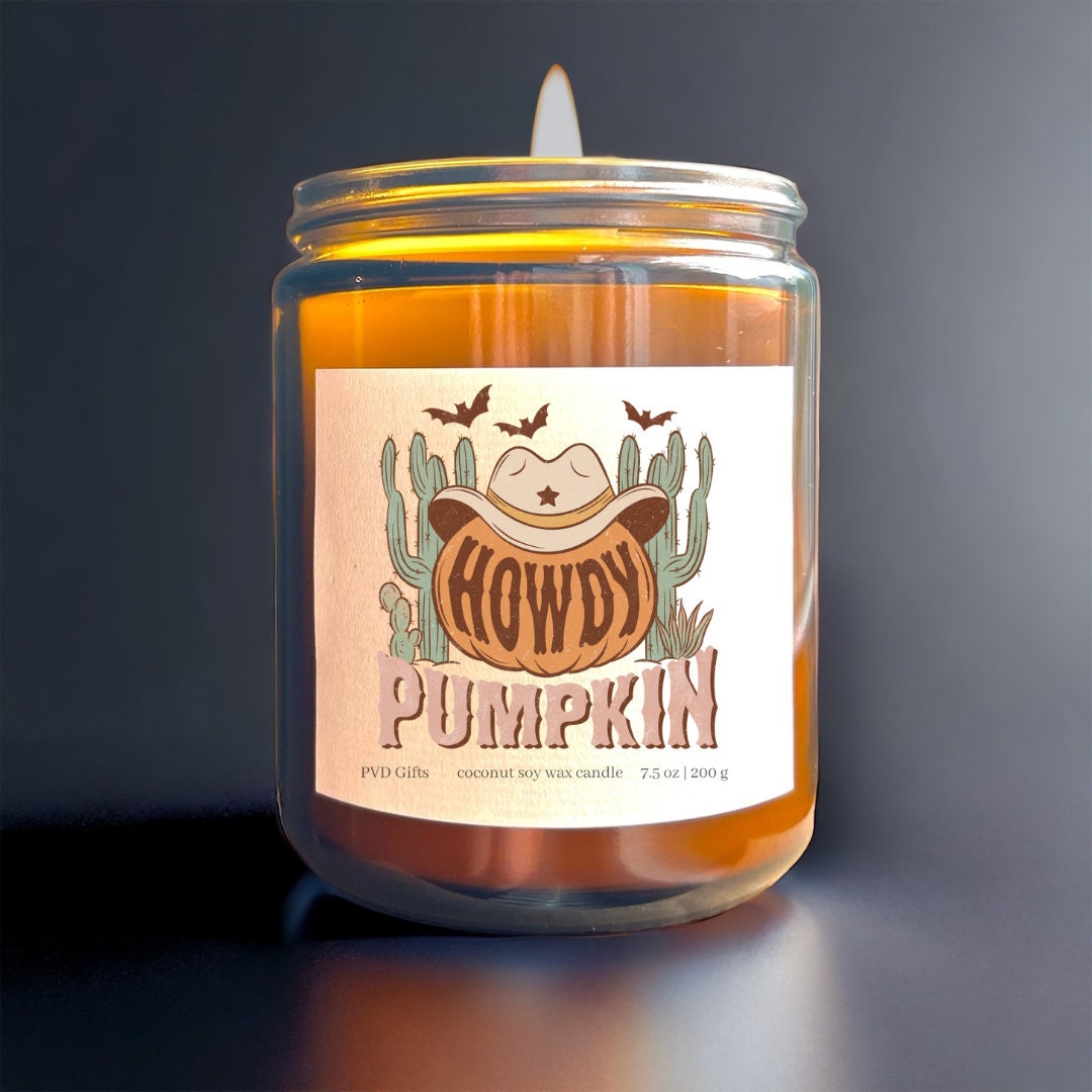 Howdy Pumpkin Fall Care Package, Halloween Spa Gift Box, Pumpkin Spice Lover Gift,  Fall Pumpkin Ecofriendly Candle, Funny Halloween Gift