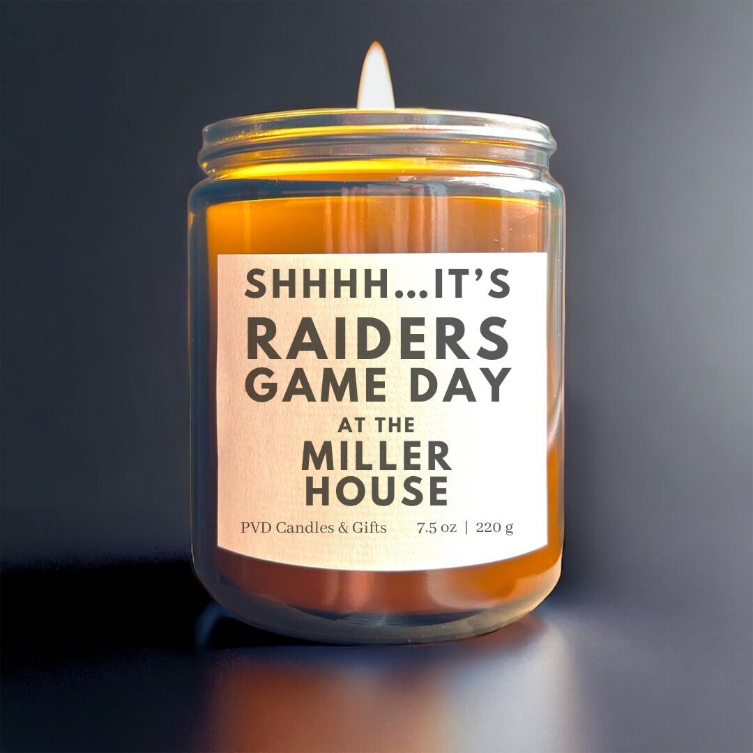 Personalized Las Vegas Raiders Home Decor Football Candle Game Day Gift NFL Fan Raiders Unique Aesthetic Sports Decor Fall Candle