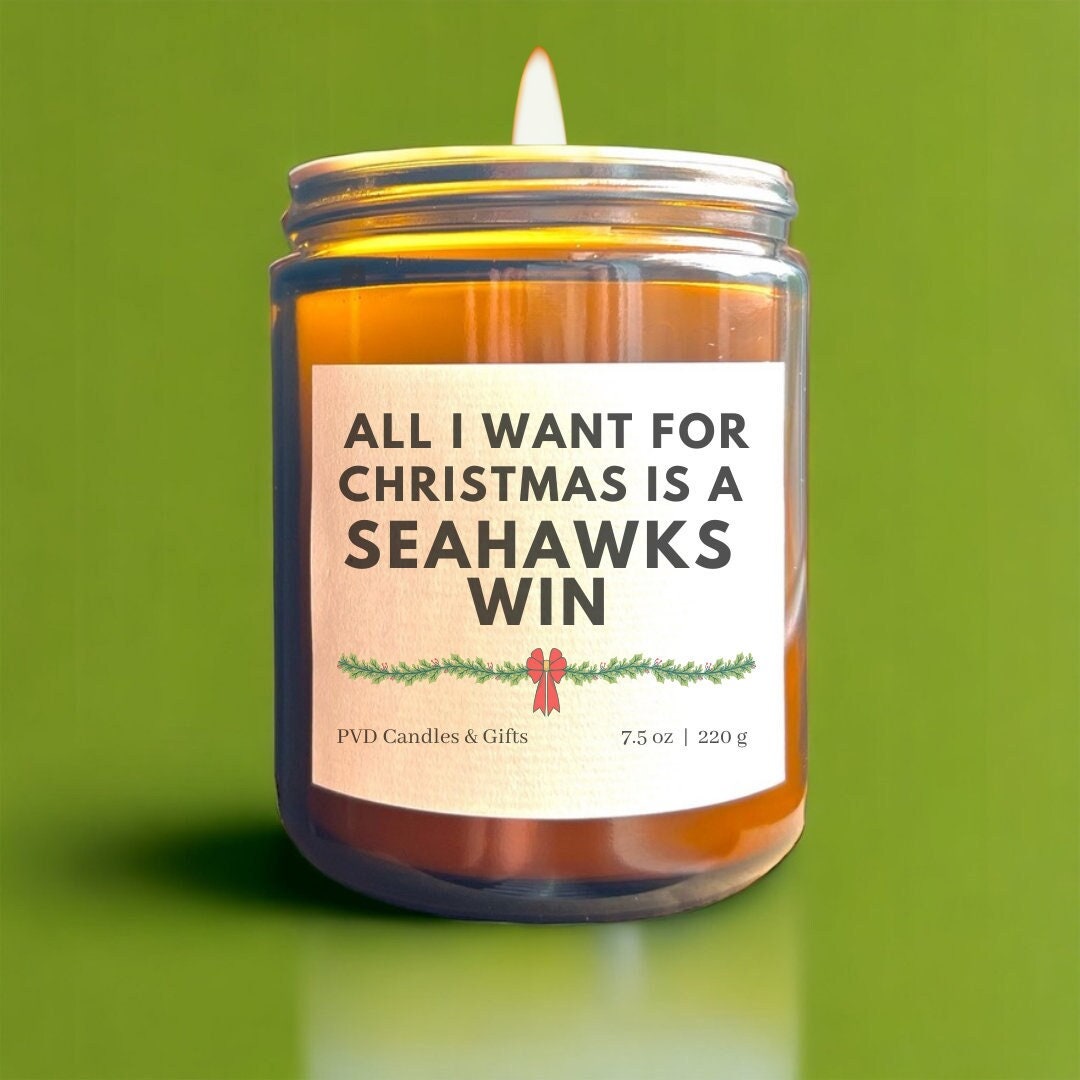 Seattle Seahawks Christmas Gift Seahawks Home Decor Football Candle Game Day Gift NFL Fan Gifts The 12s Seahawks Fan Aesthetic Sports Decor