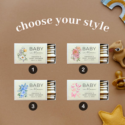 🍼 Personalized Baby Shower Matchboxes – Elegant, Custom & Ready to Celebrate