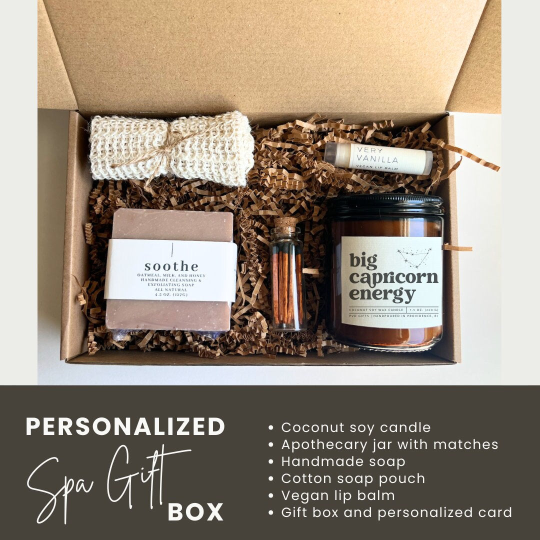 Capricorn Gift, Zodiac Candle, Big Capricorn Energy, Capricorn Birthday Gift, Capricorn Star Sign, Capricorn Self Care Box