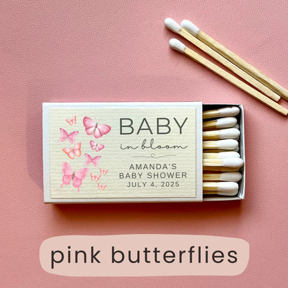 🍼 Personalized Baby Shower Matchboxes – Elegant, Custom & Ready to Celebrate