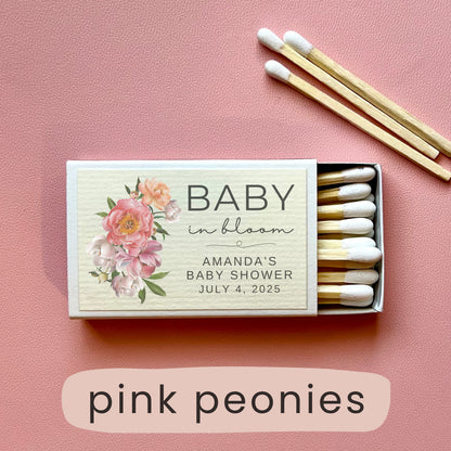 🍼 Personalized Baby Shower Matchboxes – Elegant, Custom & Ready to Celebrate
