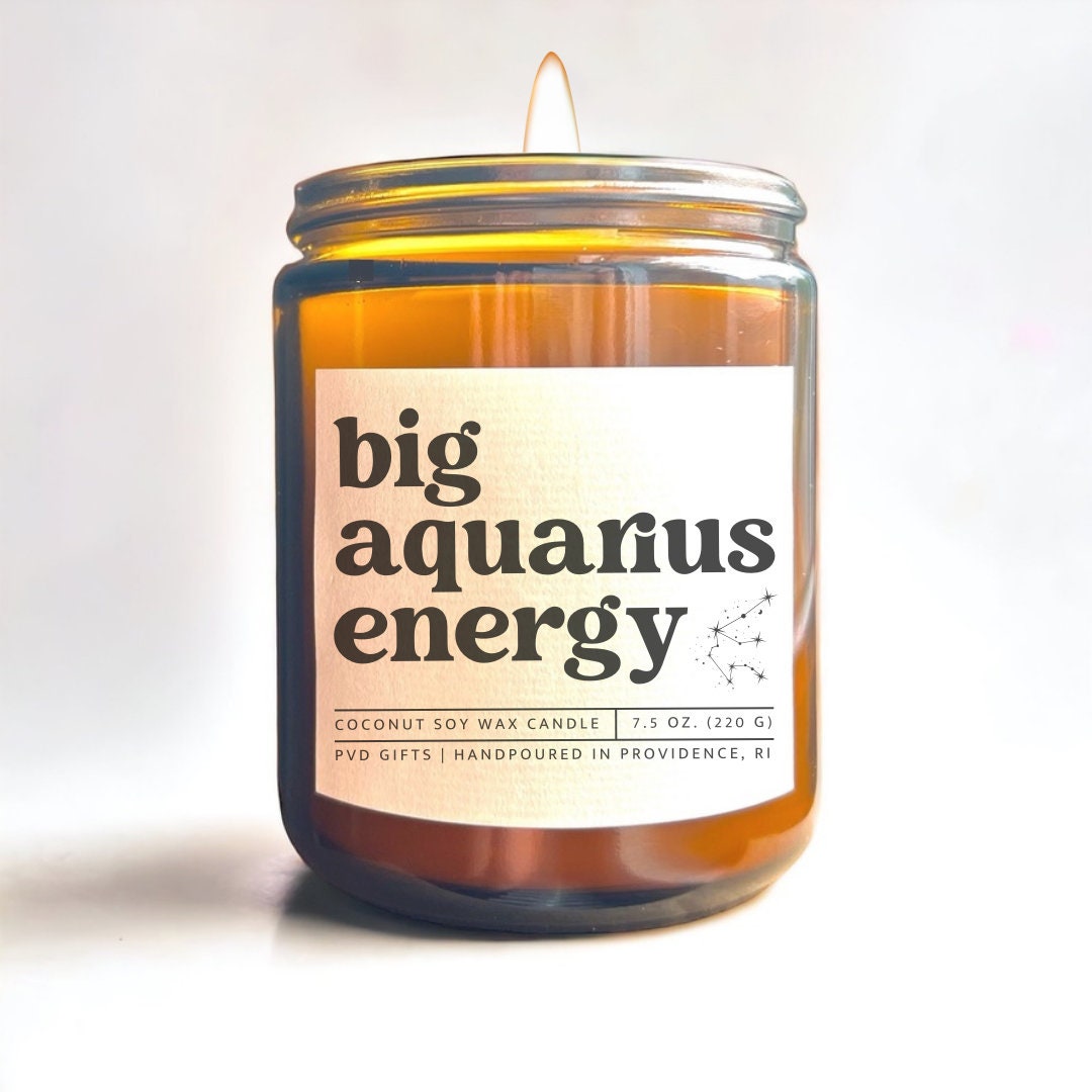 Aquarius Gift Box, Zodiac Candle, Big Aquarius Energy, Aquarius Birthday Gift, Aquarius Star Sign, Aquarius Self Care Box