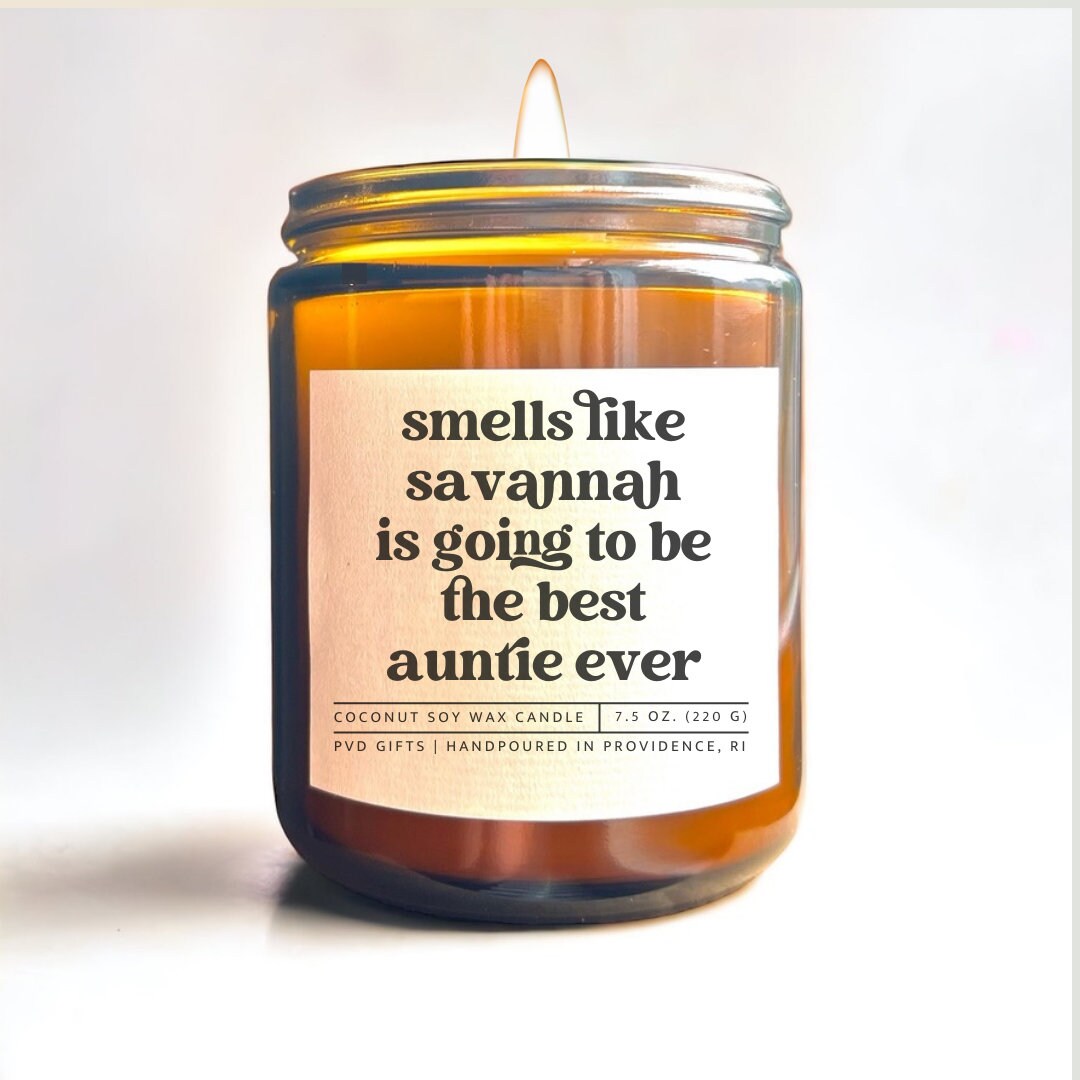 Custom New Aunt Gift for Baby Announcement, Aunt Pregnancy Announcement, Sister Baby Reveal, New Auntie to be, Auntie Candle