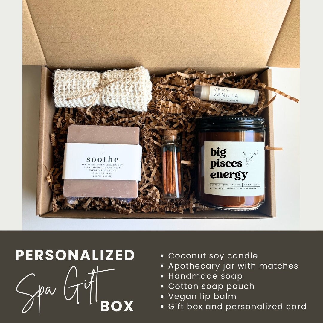 Pisces Gifts, Pisces Care Package for Her, Pisces Candle, Self Care Box, Best Friend Gift Box, Care Package for Her