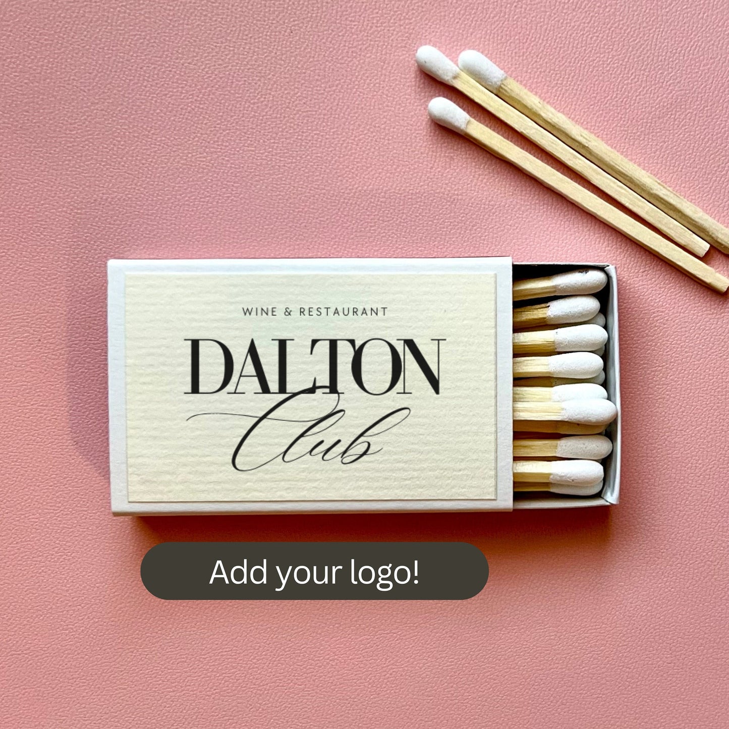 Custom Matches for Business, Personalized Business Logo Matches, Bulk business logo sticker on matches