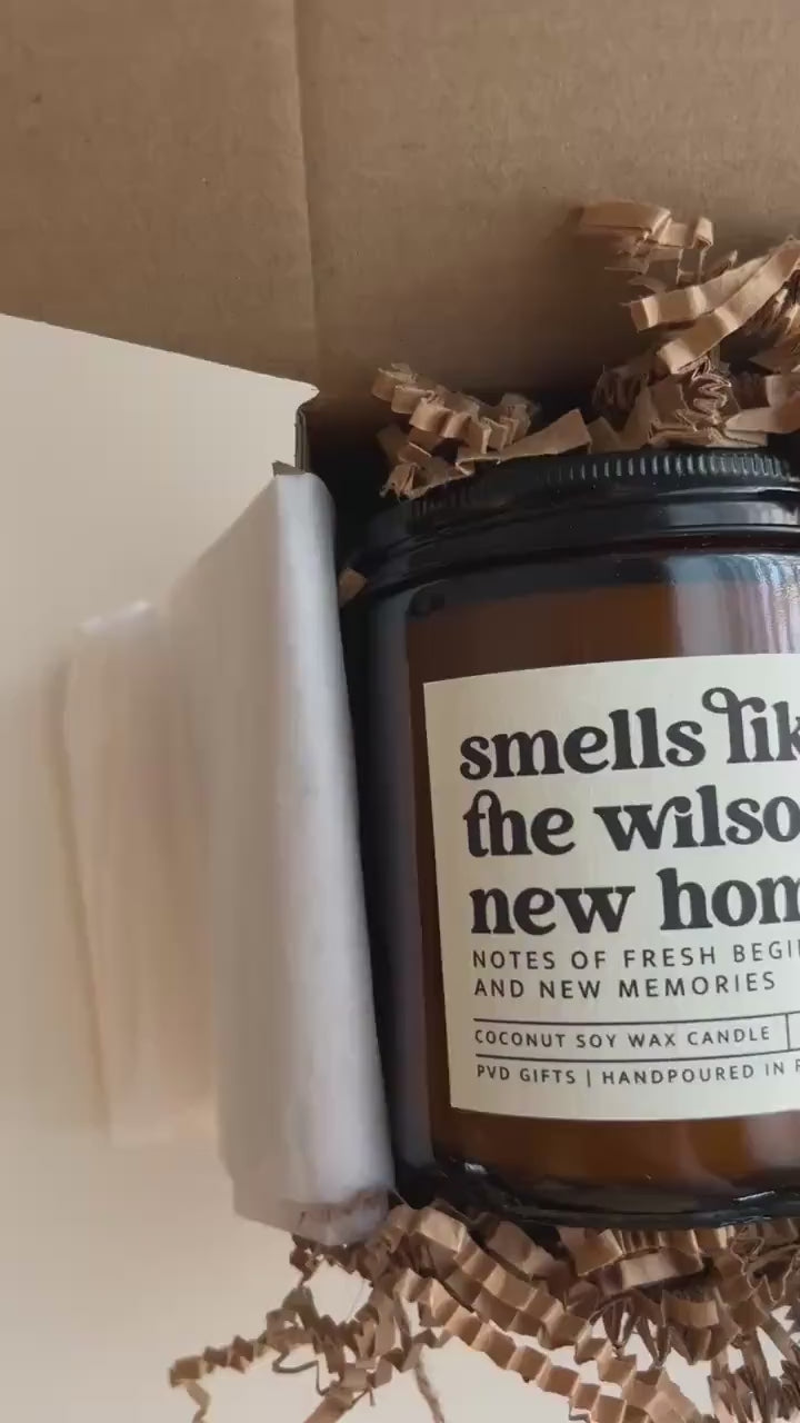 Housewarming Gift Basket Personalized Realtor Closing Gift New Home Gift with Name Thank You Gift for Hostess Custom Smells Like Candle